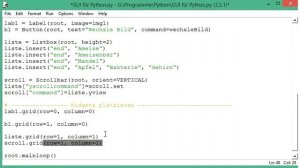 014 GUI mit Python: eine Scrollbar zur Listbox hinzufügen