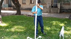 Сборка каркаса уличного зонта 3х2м