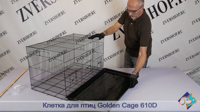 Клетка Golden cage для птиц 610D черная