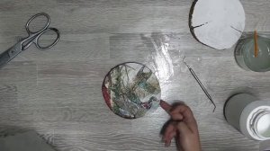 Декупаж подставки под чашки из деревянных кругляшей (спилов) с утками. Diy