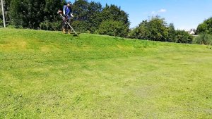 Husqvarna 135R String Trimmer In Action