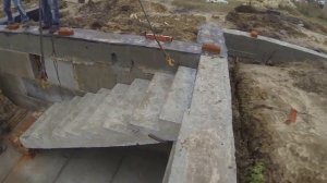 Установка лестничного марша