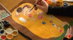 РЕПРОДУКЦИЯ КАРТИНЫ ГУСТАВА КЛИМТА "ПОЦЕЛУЙ" 2 ЧАСТЬ | МАСТЕР С НУЛЯ | КРУЖОК ХУДОЖЕСТВЕННАЯ РОСПИС