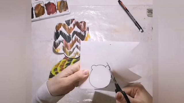 Лев в джунглях. Выкраска бумаги + коллаж. смотреть онлайн