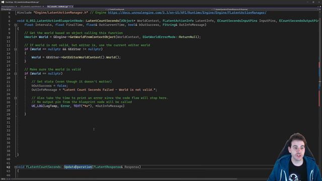UE5 C++ 52 - How To Create Latent Action Blueprint Node With C++? - Unreal Tutorial CPP Delay Async