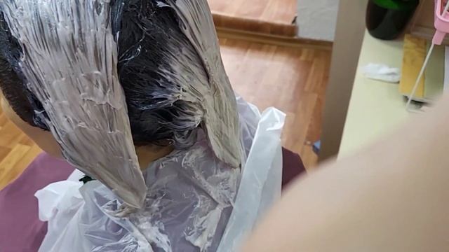 Растяжка цвета,плавный переход.Окрашивание волос.