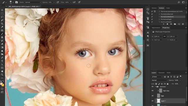 Ретушь детского портрета для журнала смотреть онлайн