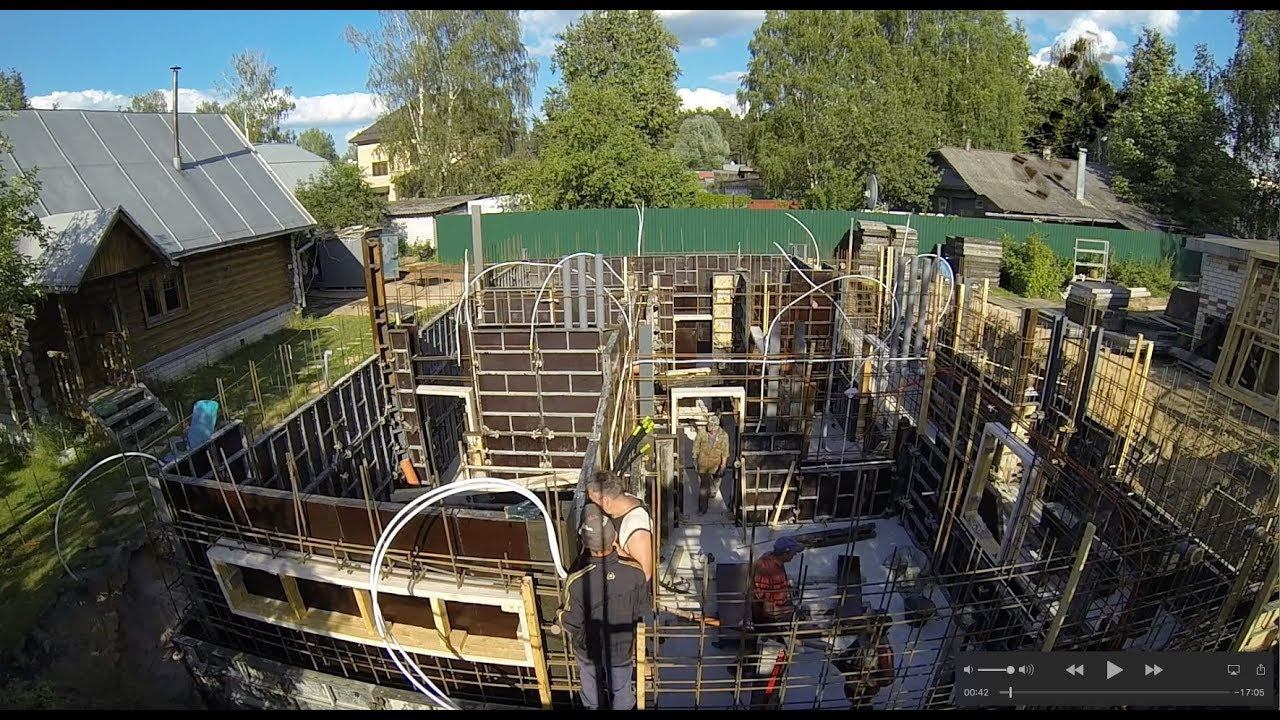 Опалубка сборка Монолитный цокольный этаж Фундамент часть 11 Building formwork part 11
