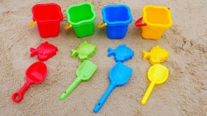 Учим цвета - Игры для детей в песочнице! Развивающие видео для малышей