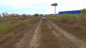 The Tractor broken down - Dima ride on power wheel plane to help man