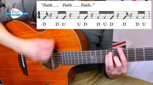 George Michael - Faith Guitar Lesson Tutorial ( how to play on guitar )