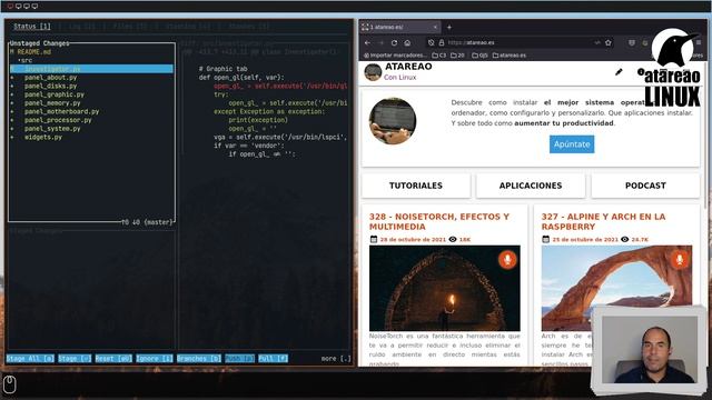 Control de versiones con Git, en la terminal con interfaz gráfico смотреть онлайн