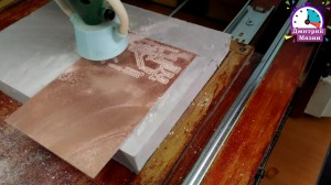 Изготовление платы на самодельном станке ЧПУ