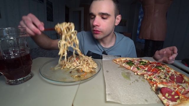 МУКБАНГ НАРЕЗКИ ЛУЧШЕЕ - КУРИЦА ЧИЛИ С УДОНОМ / ПИЦЦА / Mukbang EATING / АСМР 12. 11. 2023 #976