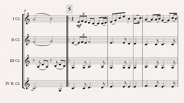 „Happy New Year“ Clarinet Quartet (B.Cl.) arr. Adrian Wagner (ABBA) смотреть онлайн