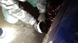 ????#АвтоГараж. Зачистка горбатой сварки. .Сar,shed.Stripping   welding