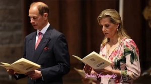 Prince Edward and Sophie,  joined in a special service at Westminster Abbey to commemorate 75 years