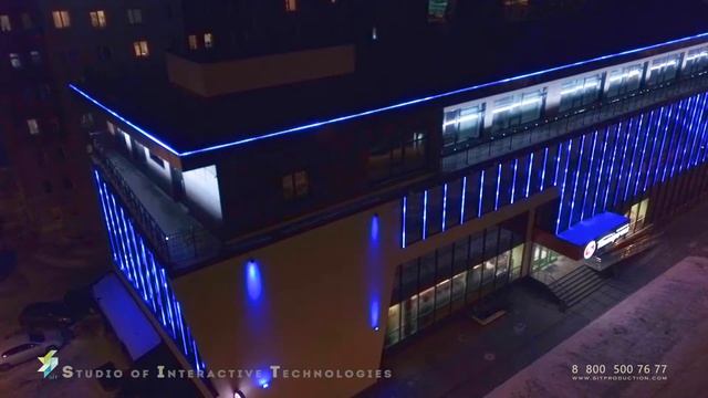 Фасадная подсветка ТЦ Орджоникидзе (г. Омск) смотреть онлайн