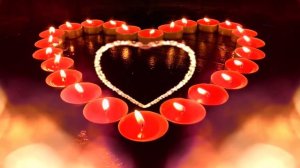 Футаж Свечи в форме сердца