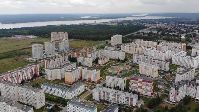 Новочебоксарск 360° - с высоты птичьего полета. Август 2019. Микрорайон Никольский