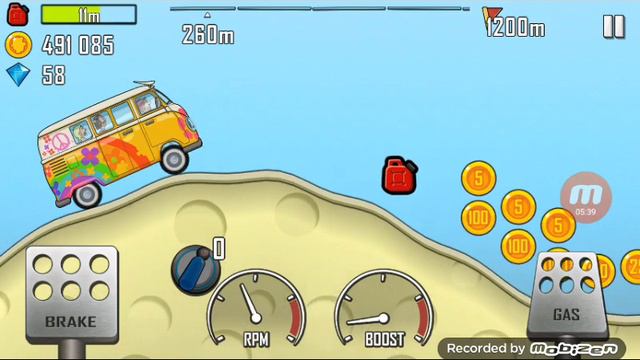 Hill Climb Racing !!!!! фургон хиппи !!! ЧАСТЬ 1