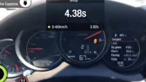 Замеры Porsche Cayenne 3.0d Stock разгон 0-100 км/ч