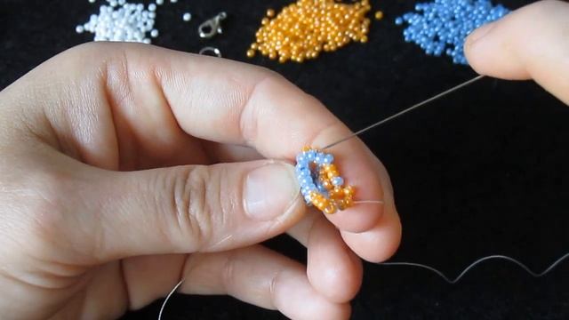 DIY.Браслет из бисера цветочный. Floral Tubular netted ? Bracelet