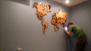 Как сделать КАРТУ МИРА из дерева на стене