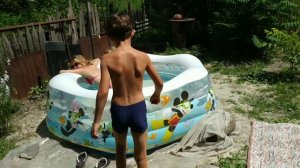 Жара +48 /Бассейн/Дети купаются/Выходной у родителей