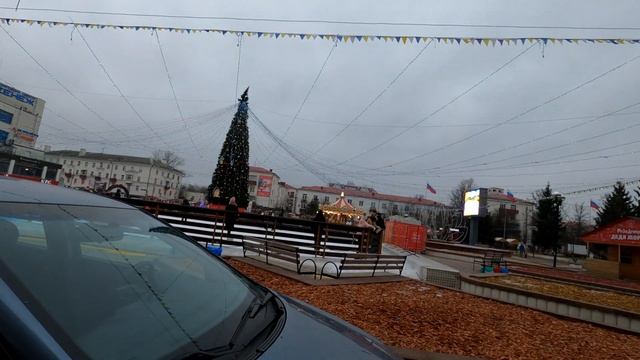 Советская площадь в Солнечногорске .Состояние на 19 января 2020 года. смотреть онлайн