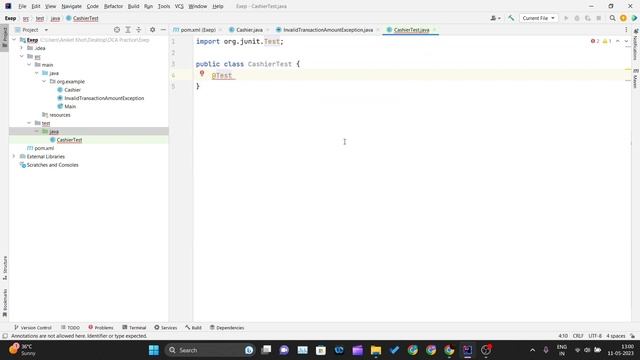 Exception Testing in JUnit смотреть онлайн