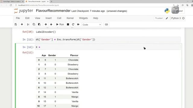 Ice-cream Flavor predictor machine learning project| Machine Learning Python programming