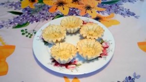 Корзиночки с белковым кремом