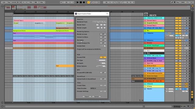 Ableton Live - экспорт (рендеринг) готового трека. Трэк аут. TrackOut. Урок 4. смотреть онлайн