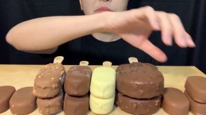 ASMR MUKBANG MAGNUM BASKIN ROBBINS CHOCOLATE ICE CREAM DESSERT NUTELLA es krimアイスクリーム매그넘 초콜릿 아이스크림먹