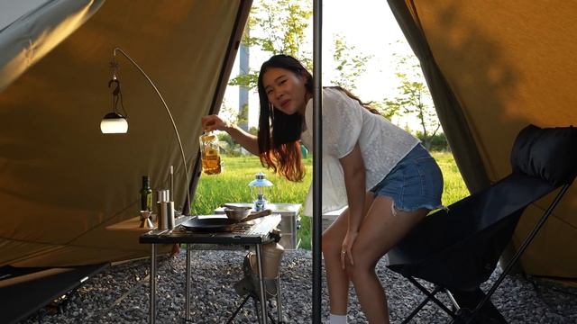솔로캠핑. 나만의 IGT 혼술바?육즙가득 우대갈비. 가을맞이 새텐트. 구독자 이벤트