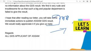 PUBLISH ASSAM GDS RESULT CAMPAIGN 2020 -SUPPORT US TO SPREAD