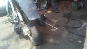 Экстрим,перекур,сигареты,дым,глушитель,скутер.