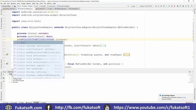 Recycle view item listener(10) in Android Studio || Urdu || Hindi смотреть онлайн
