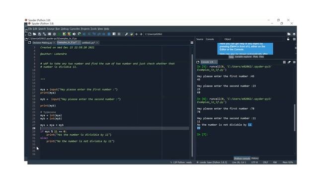 PYTHON | Examples In Decision Making |