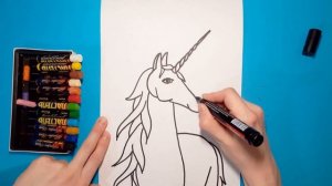 Как нарисовать ЕДИНОРОГА. Рисуем с детьми. How to draw a UNICORN.