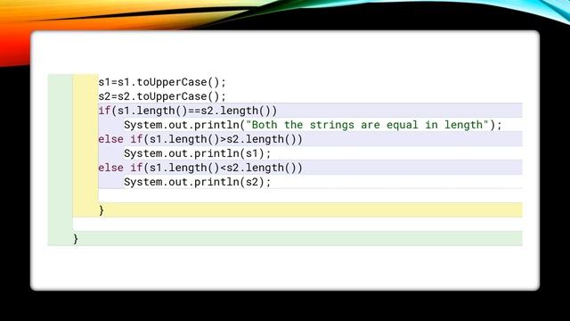 Program to compare to strings based on length (board sample programs) смотреть онлайн