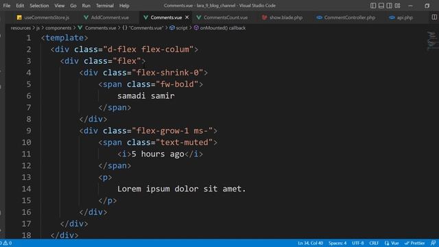 Blog ب Laravel 9 and Vue js 3 Composition API -21- (Add & Fetch Comments Part 5) | Moroccan Darija смотреть онлайн