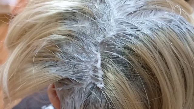 Окрашивание седых волос.2 коктейля.Краситель Эстель.