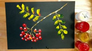 Мастер-класс "Картинки осени" - И только гроздья рябины...