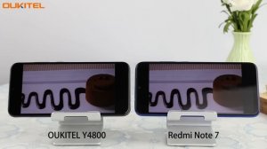 OUKITEL Y4800 VS Xiaomi Redmi Note 7 Design and Camera Effect