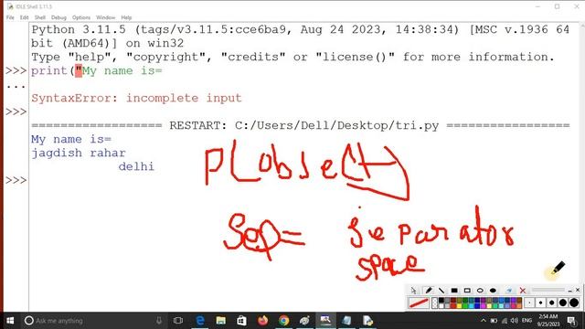 CLASS-3 || O LEVEL || PYTHON PROGRAMMING (M3-R5) || INPUT/OUTPUT FUNCTION IN PYTHON || PCC ||