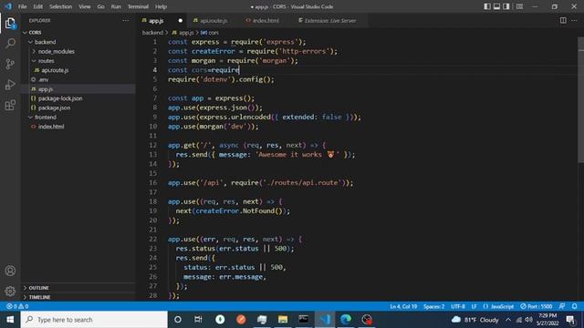 How to solve CORS error in Node/Express Backend. #2022 #100% working смотреть онлайн