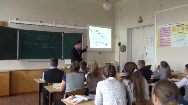 Фрагмент урока изобразительного искусства на тему: "Сатирические образы" в 6 классе