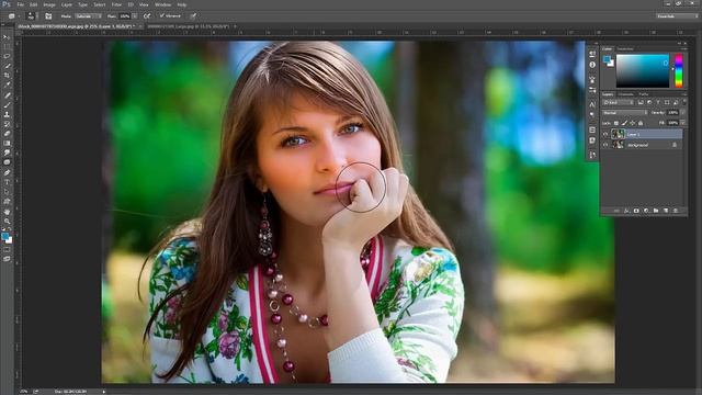 Sponge Tool Photoshop Tutorial смотреть онлайн